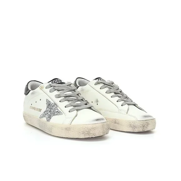 Golden Goose Super - Star Mens Low - Top Black Heel Panel Sneakers - Picture 6 of 8